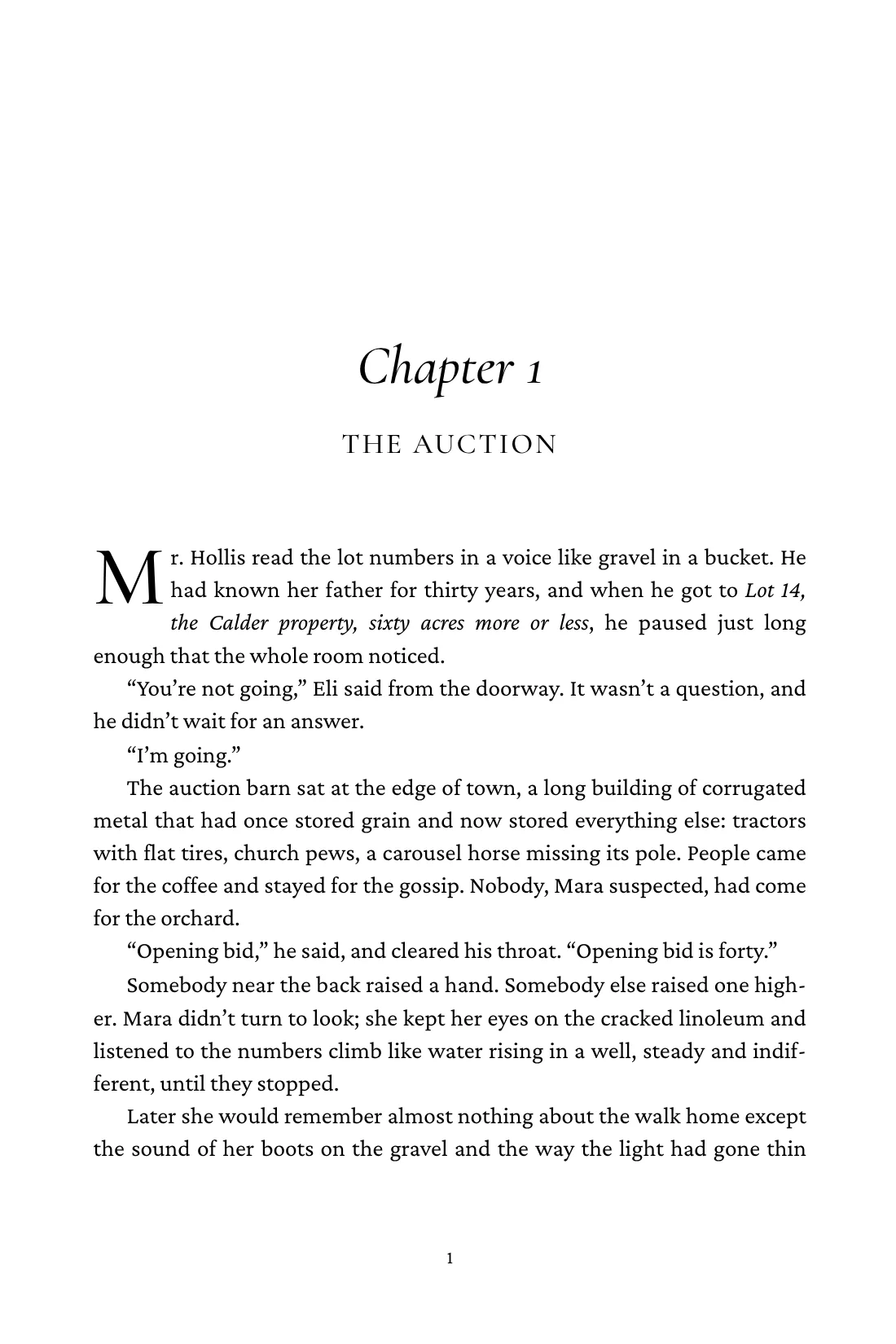 The opening page of a chapter in the Elegant style