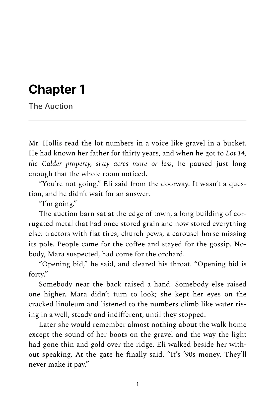The opening page of a chapter in the Nonfiction style