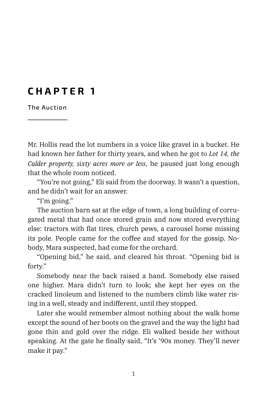 The opening page of a chapter in the Sci-Fi style